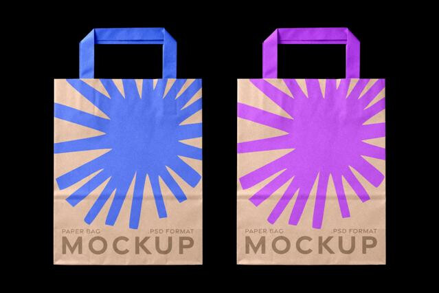 Paper Shopping Bags Mockup