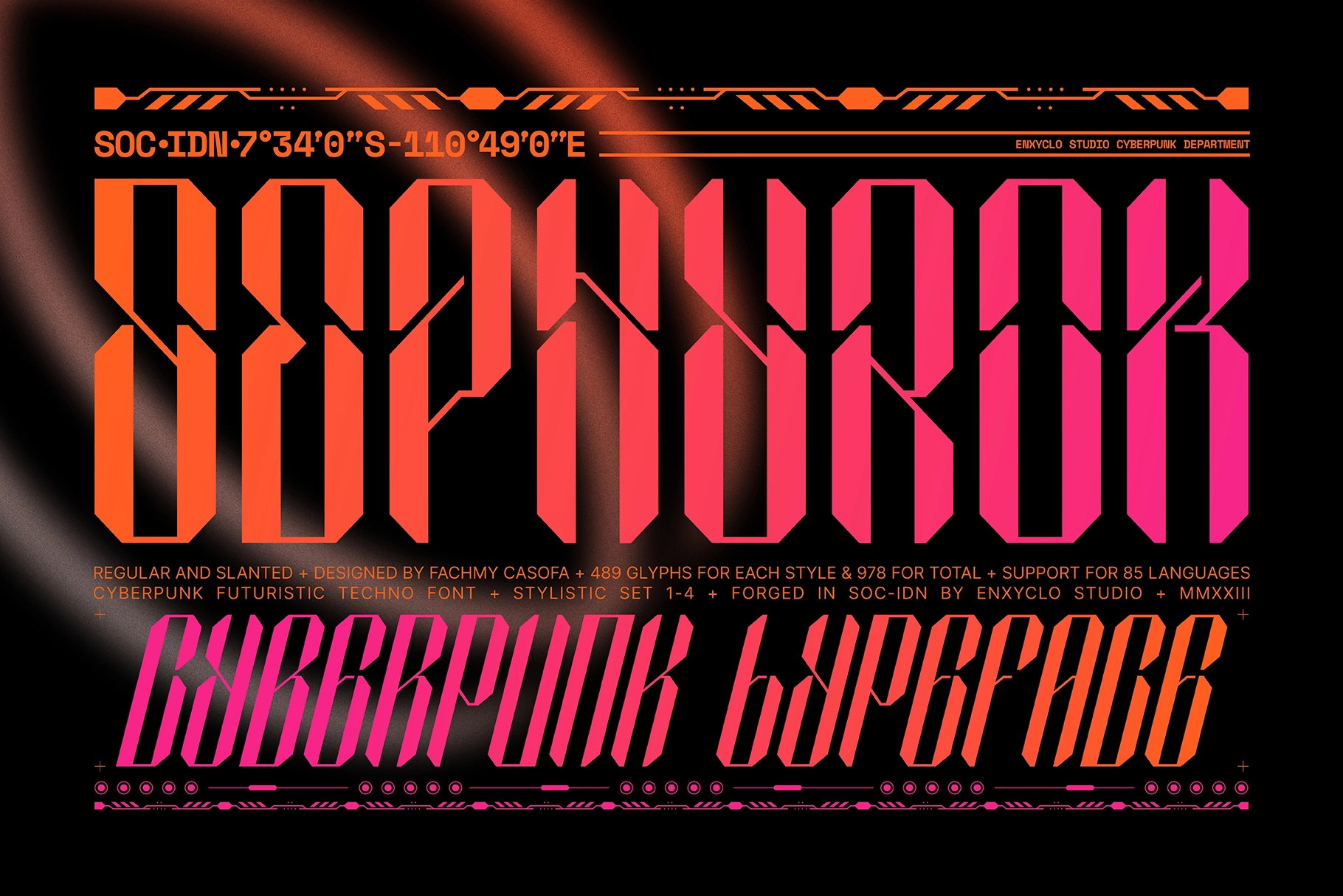 SEPHYROK - Cyberpunk Techno Display Font