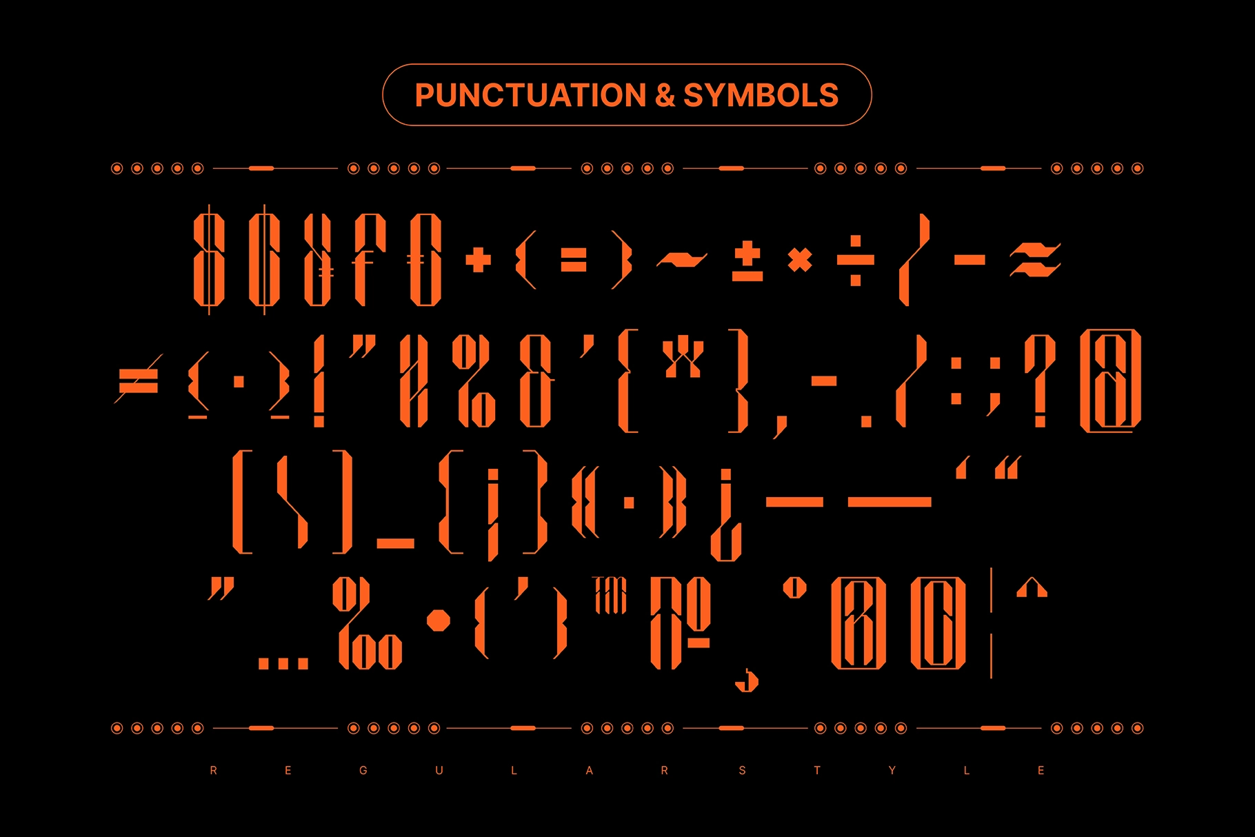 SEPHYROK - Cyberpunk Techno Display Font