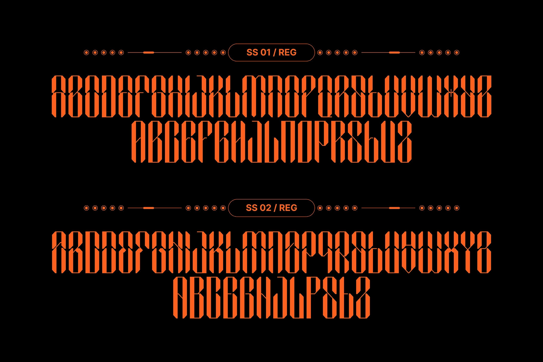 SEPHYROK - Cyberpunk Techno Display Font