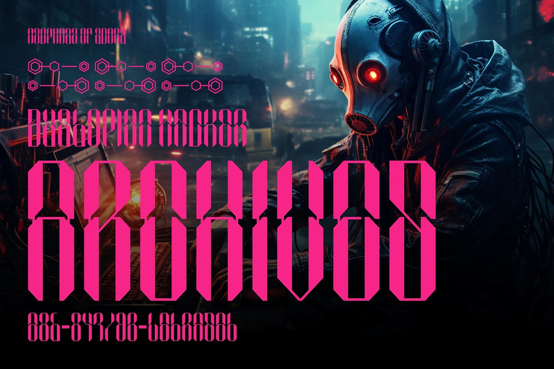 SEPHYROK - Cyberpunk Techno Display Font