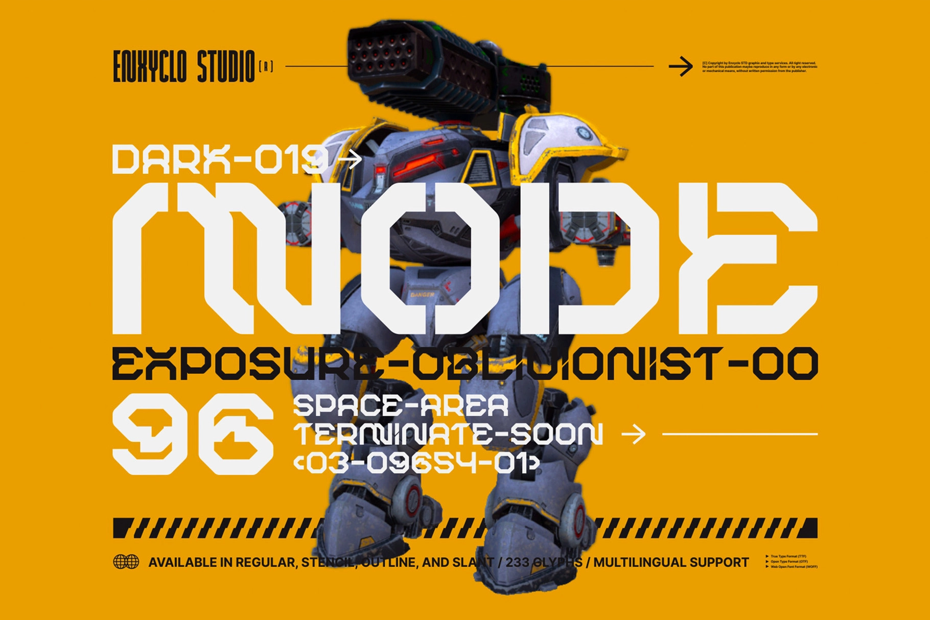 ROBMAX-36 - Futuristic Techno Display Font