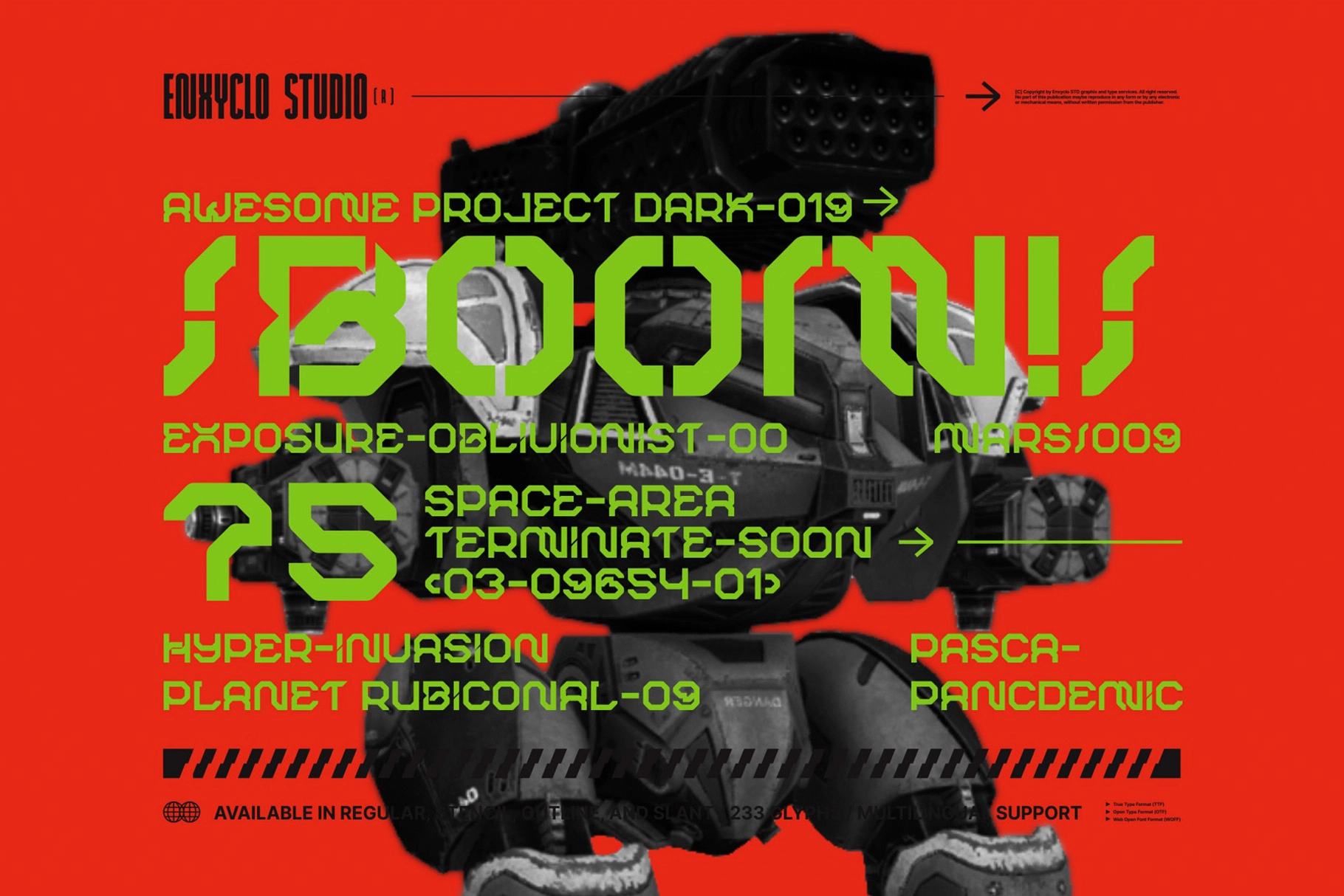 ROBMAX-36 - Futuristic Techno Display Font