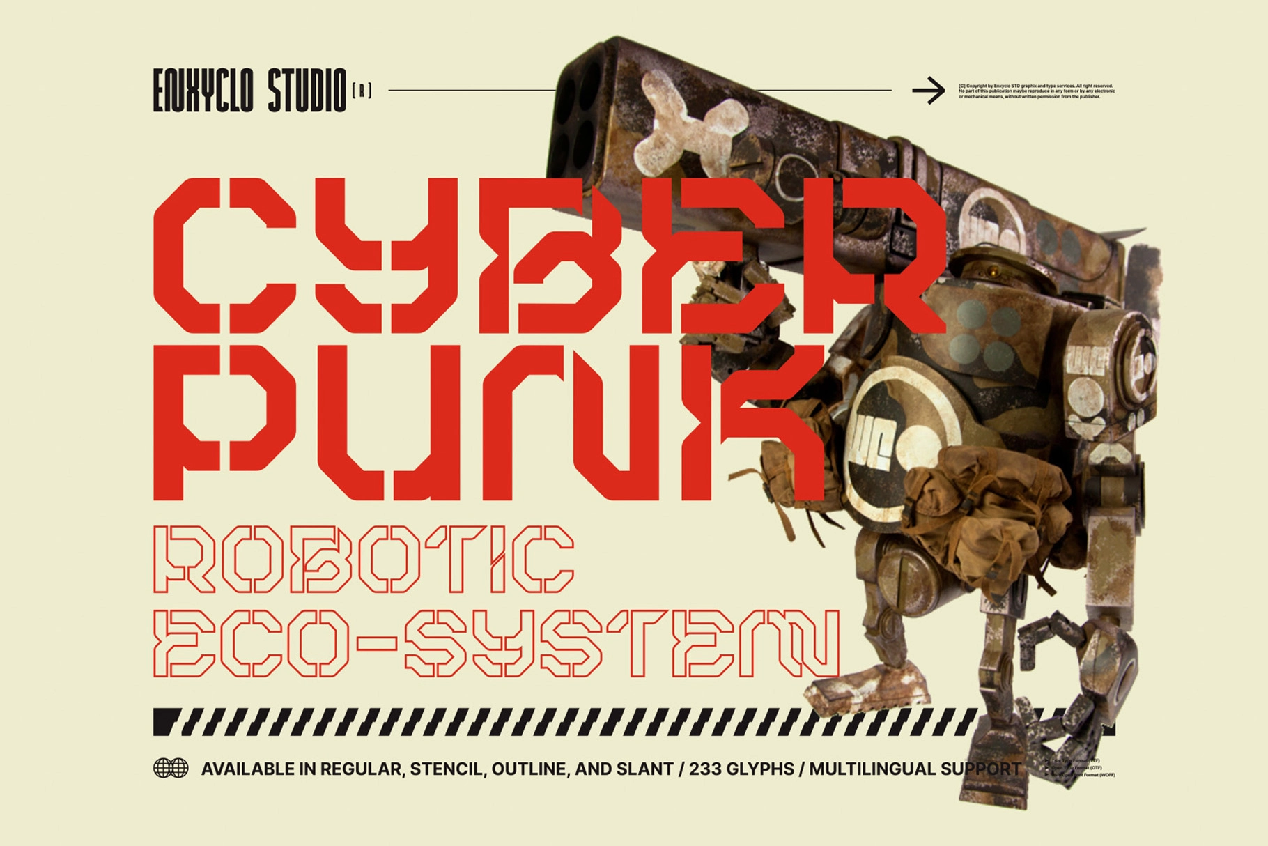ROBMAX-36 - Futuristic Techno Display Font