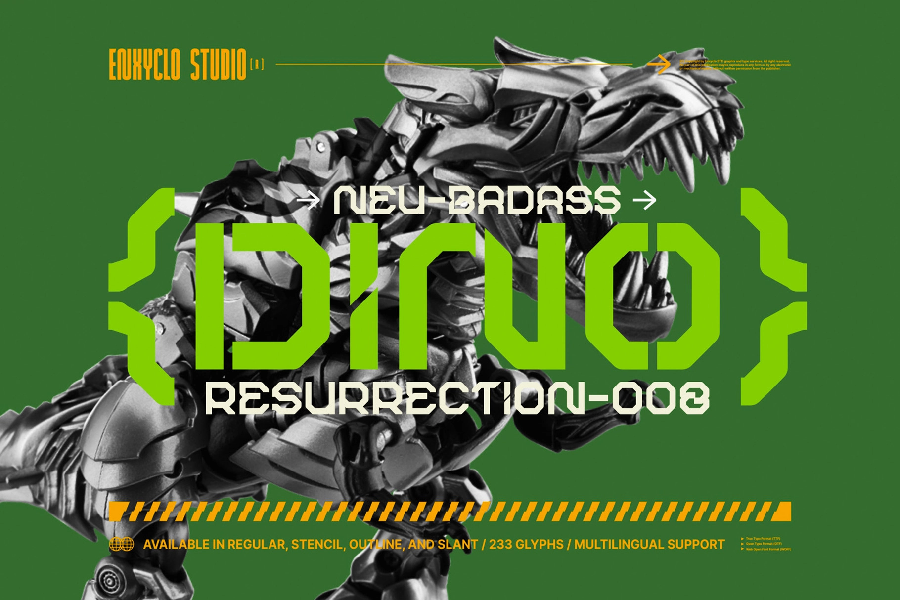 ROBMAX-36 - Futuristic Techno Display Font