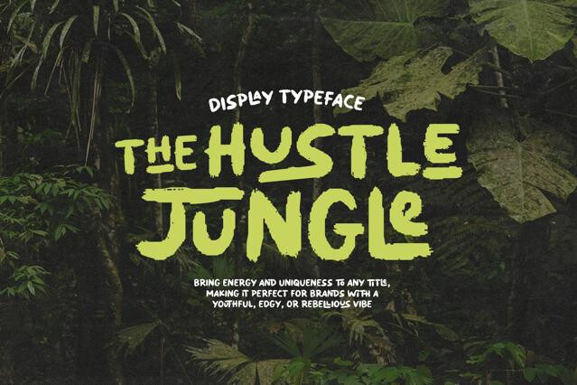 Hustle Jungle - Rough Brush Display Font