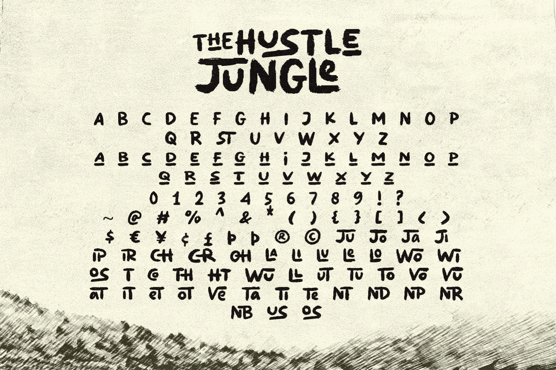 Hustle Jungle - Rough Brush Display Font