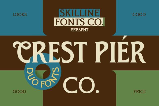 SFC Crest Pier - Vintage Serif Duo Font