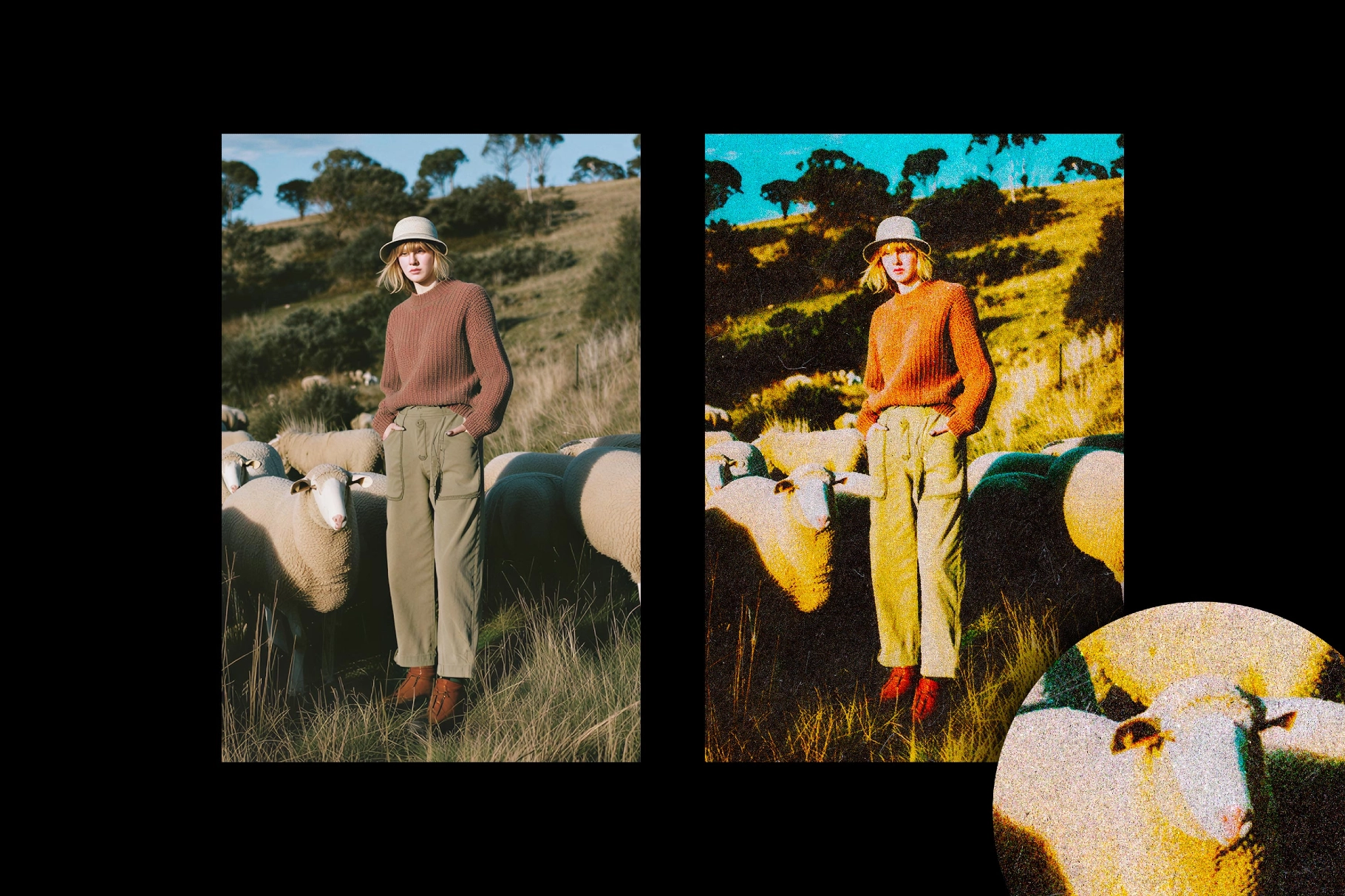 Retro Boho Print Photo Effect