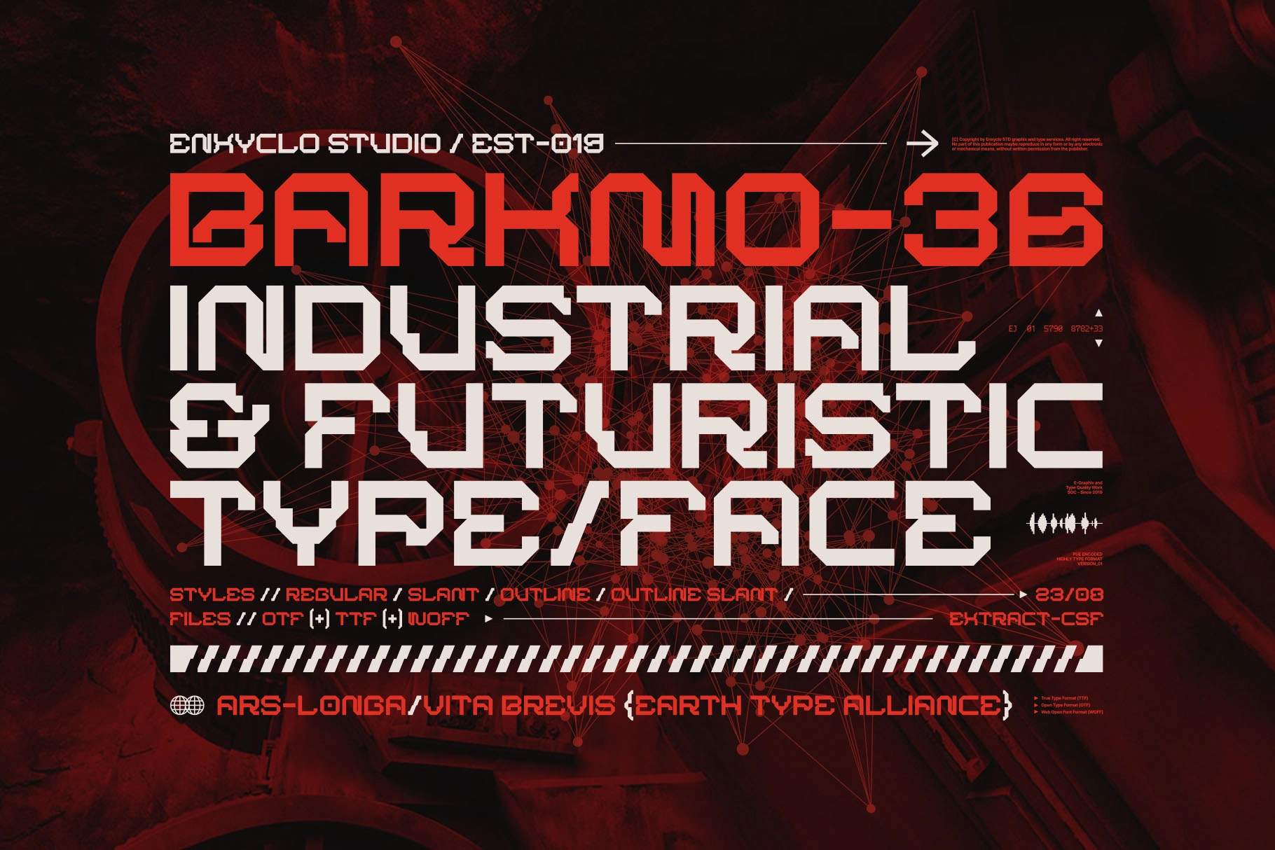 BARKMO36 - Futuristic Sci-fi Techno Font