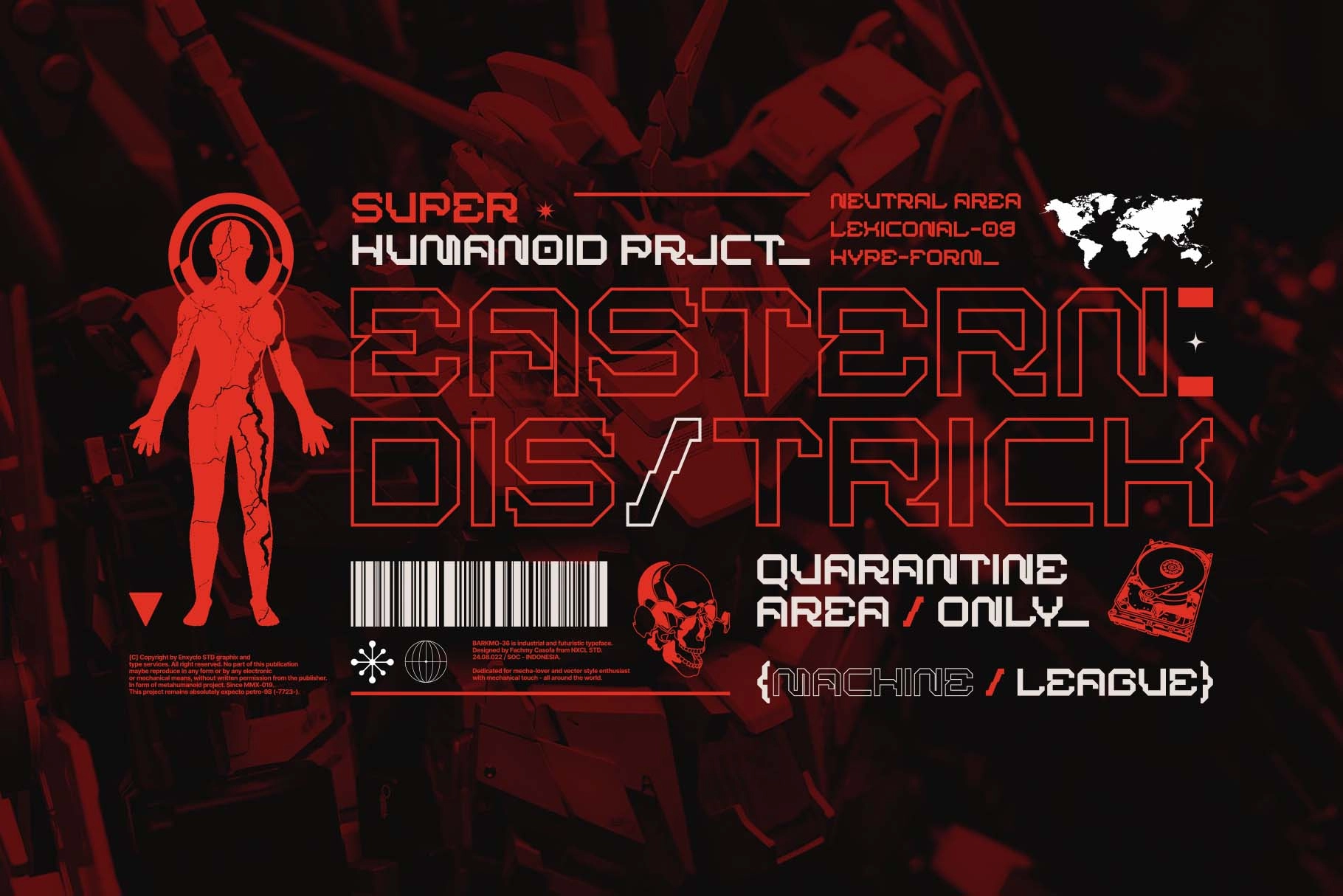 BARKMO36 - Futuristic Sci-fi Techno Font