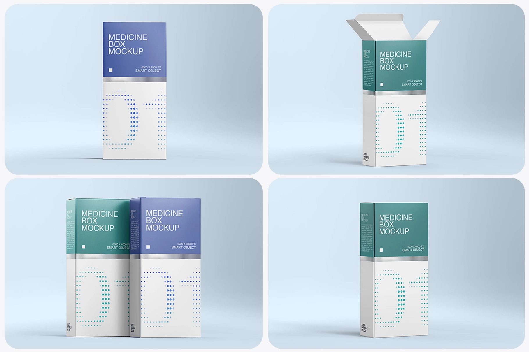 Standing Medicine Box Mockup