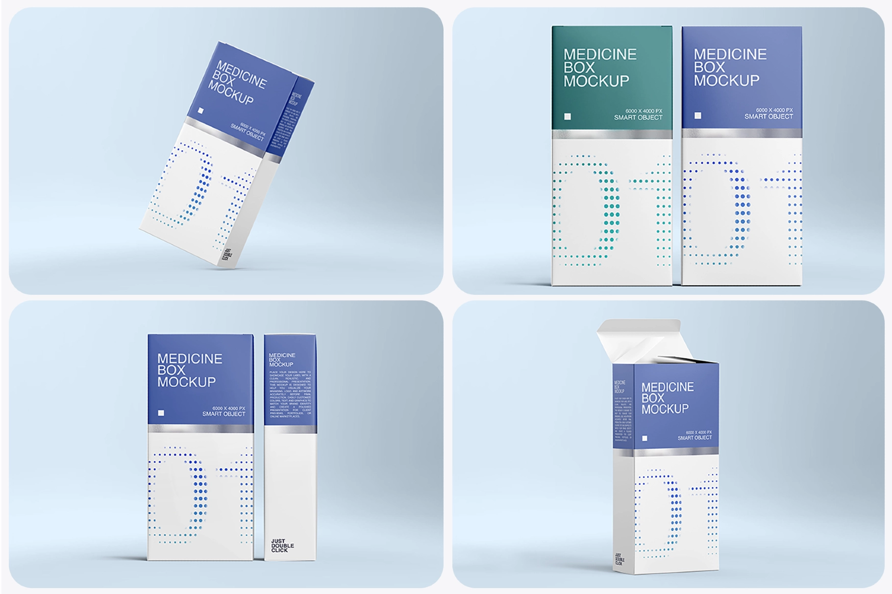 Standing Medicine Box Mockup