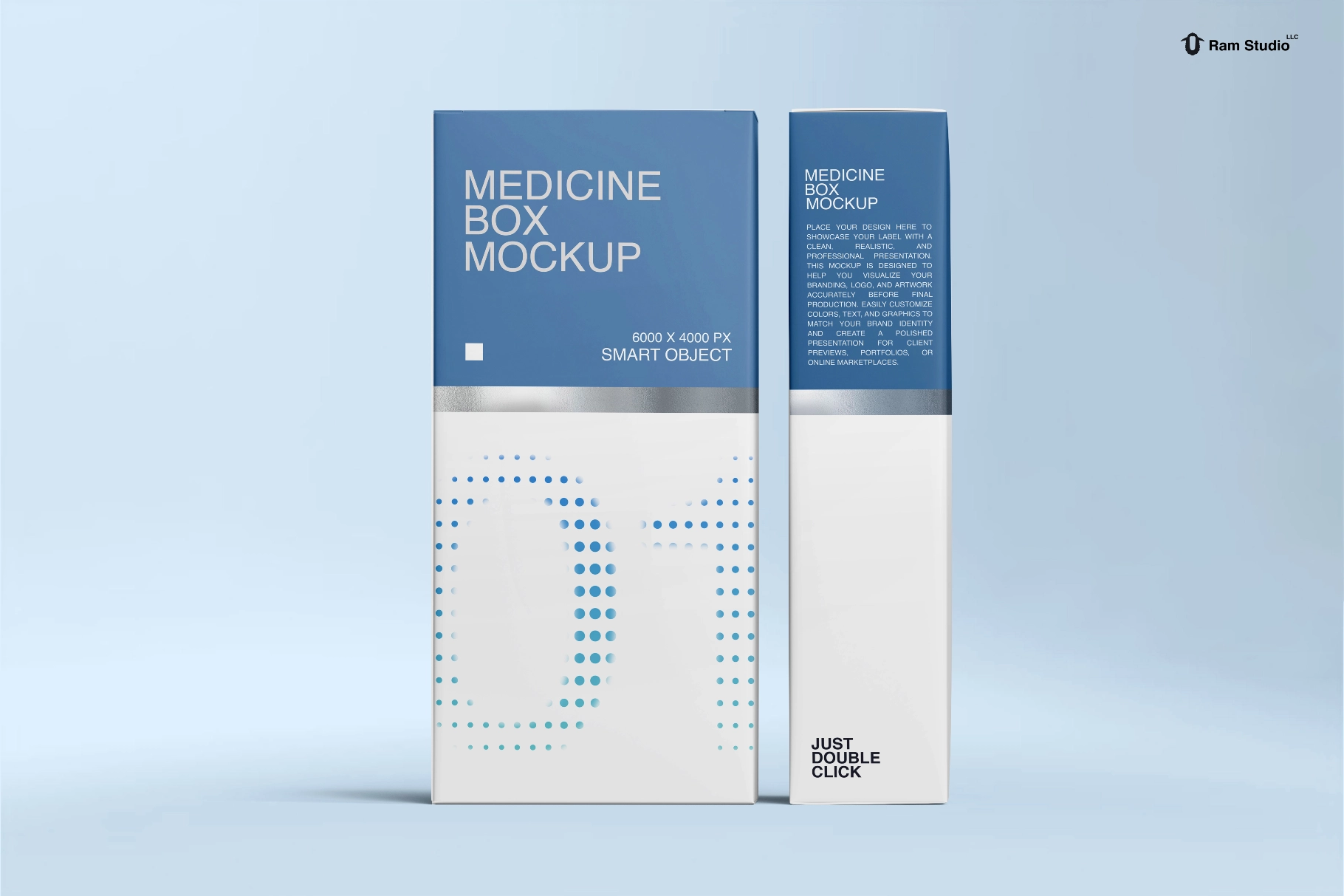 Standing Medicine Box Mockup