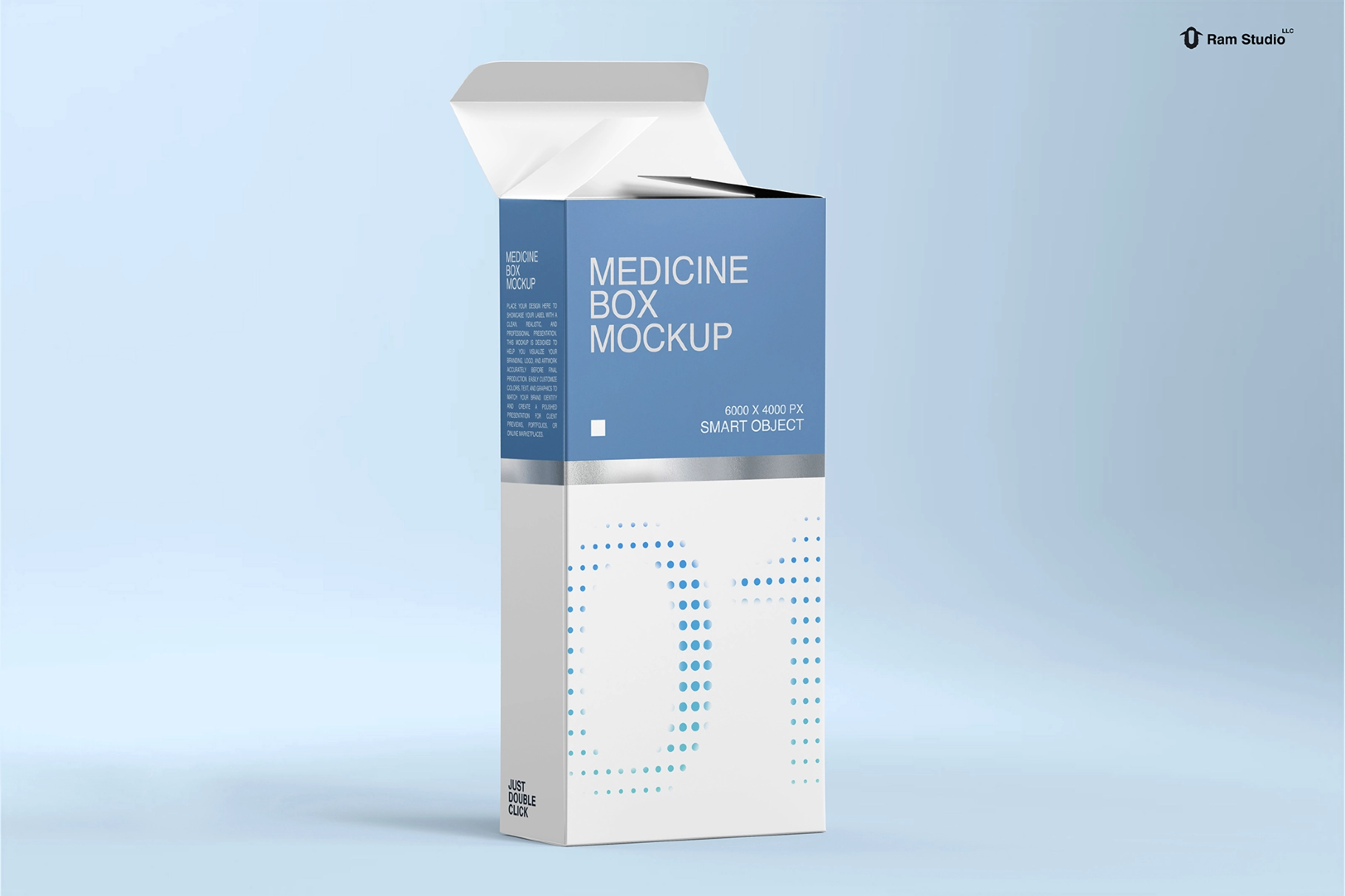 Standing Medicine Box Mockup