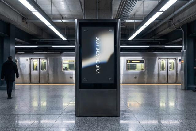 Metro Advertising Screen Mockup