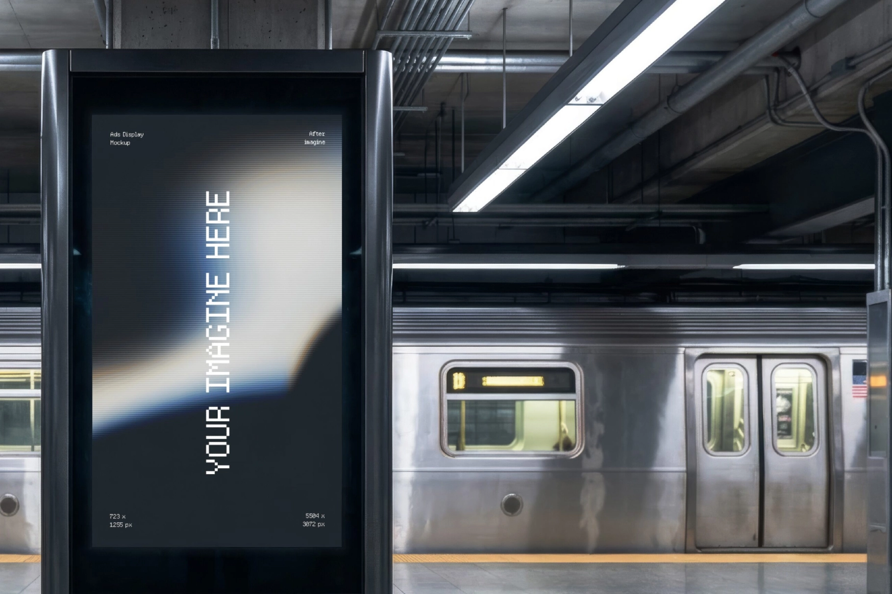 Metro Advertising Screen Mockup
