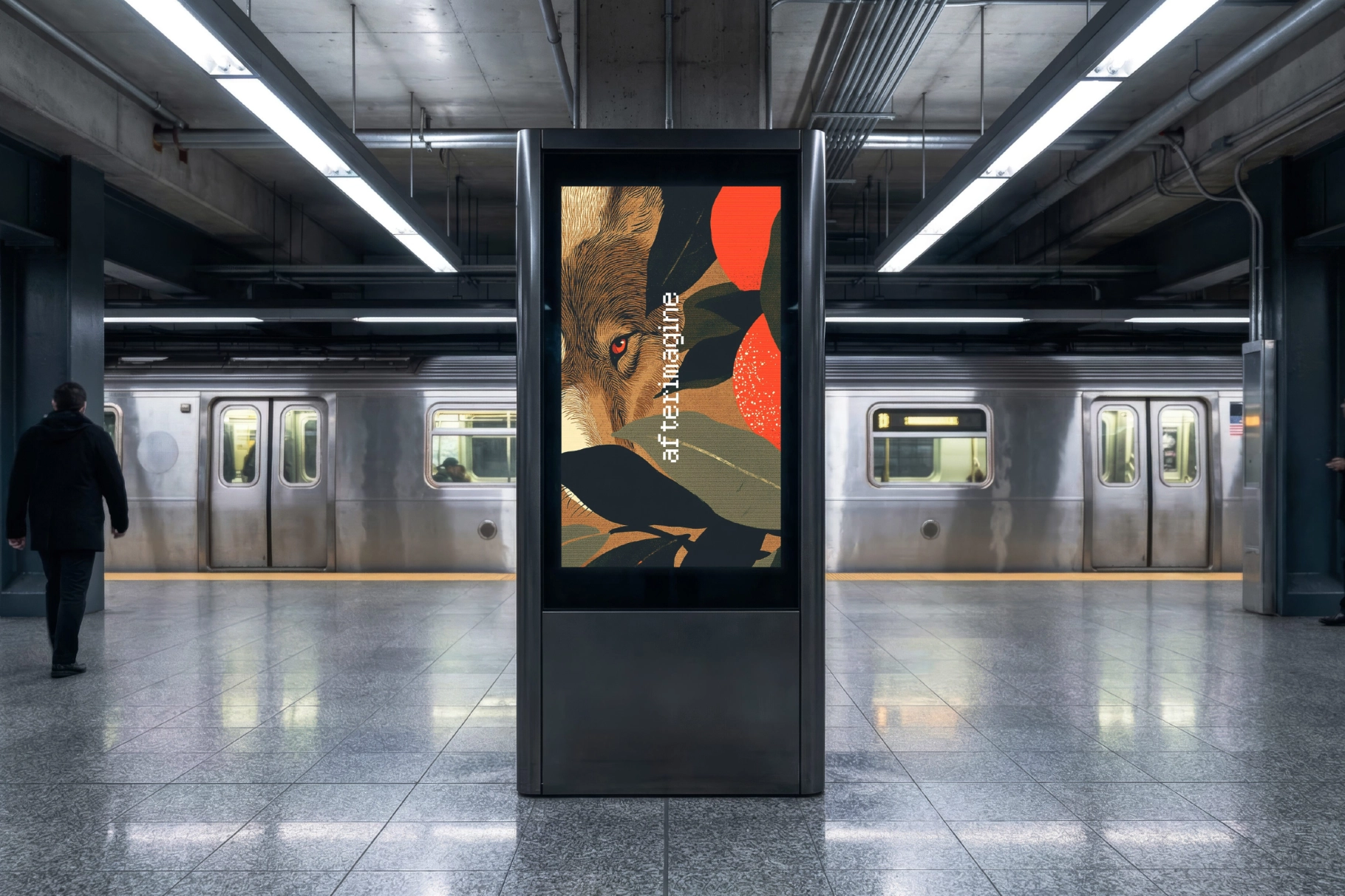Metro Advertising Screen Mockup