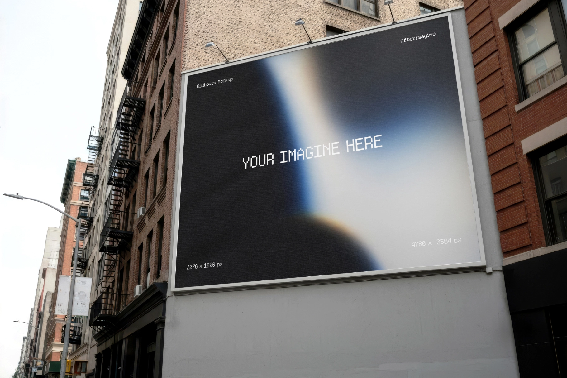 Urban Street Billboard Mockup Scene