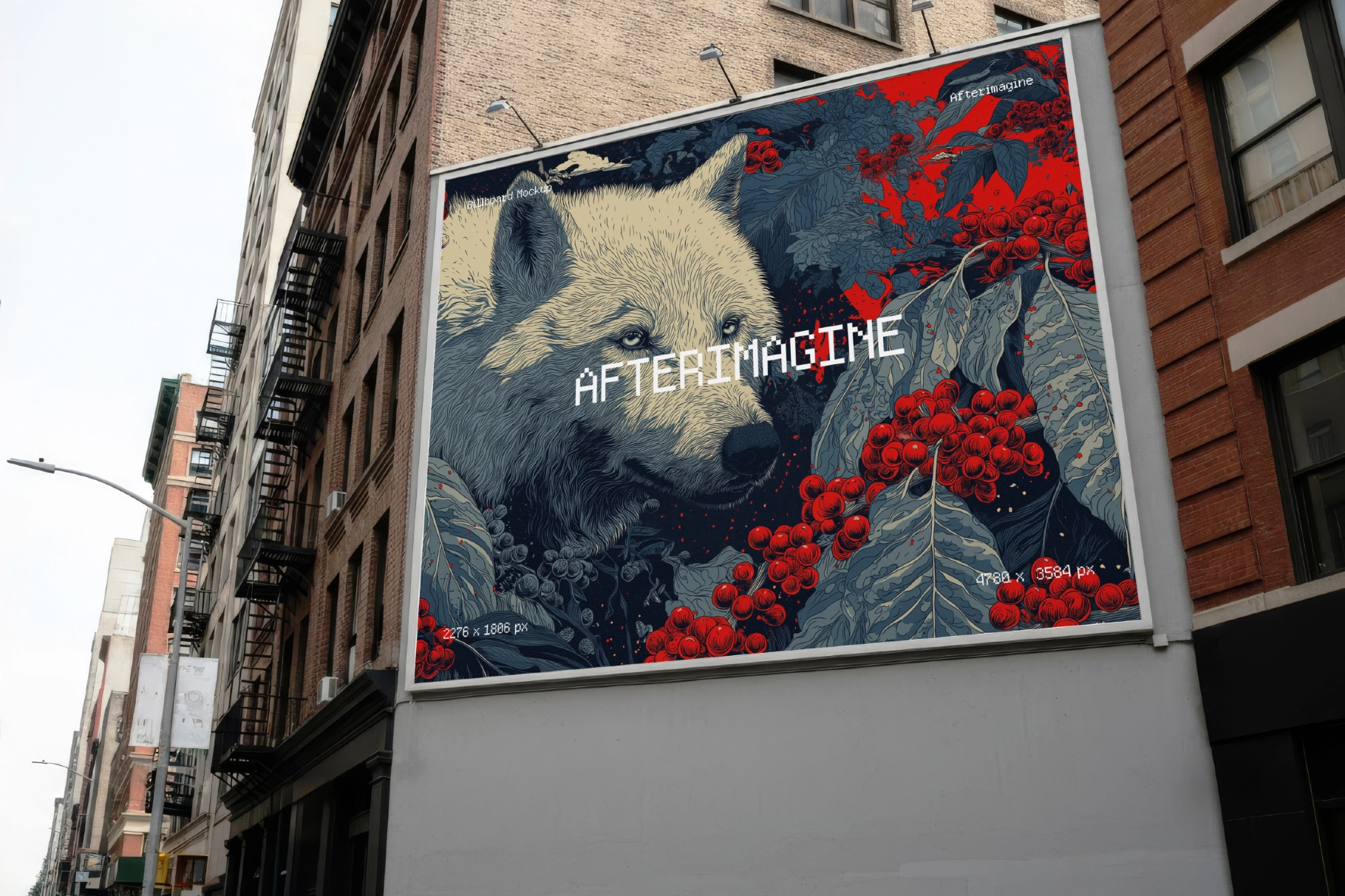 Urban Street Billboard Mockup Scene