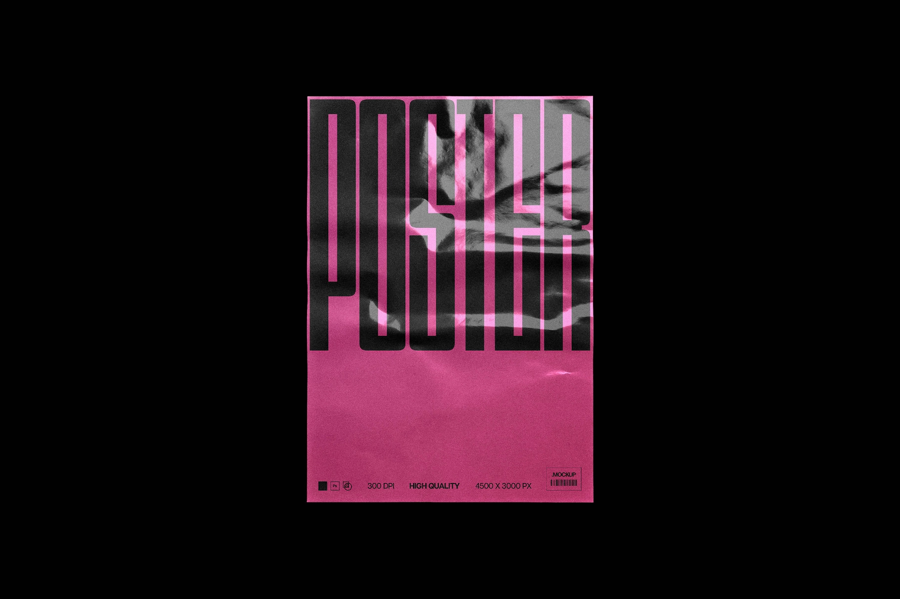 Plastic Glossy Poster Mockup