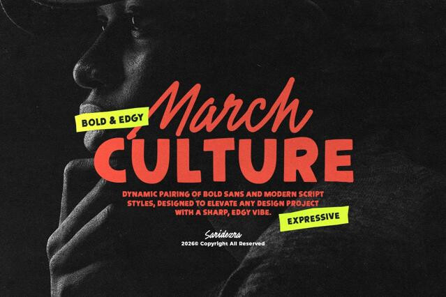 March Culture - Edgy Font Duo