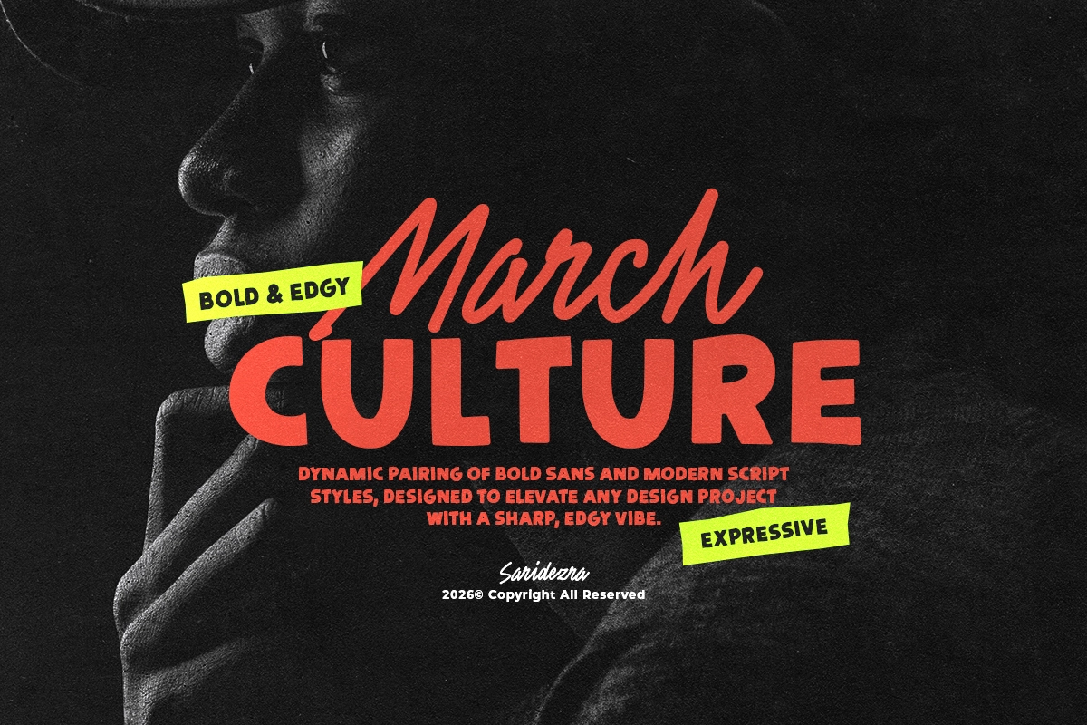 March Culture - Edgy Font Duo