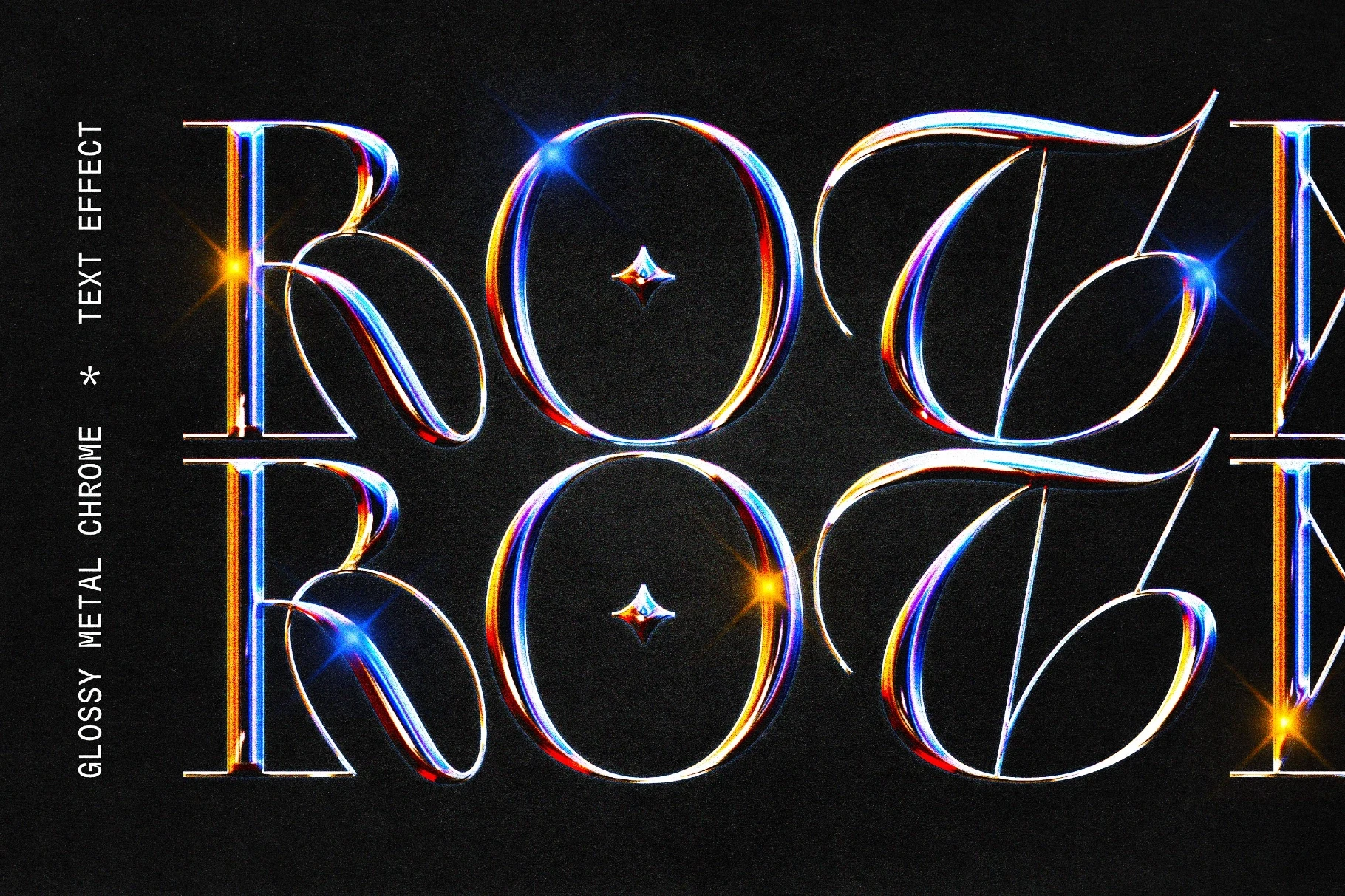 Glossy Metal Chrome Text & Logo Effect