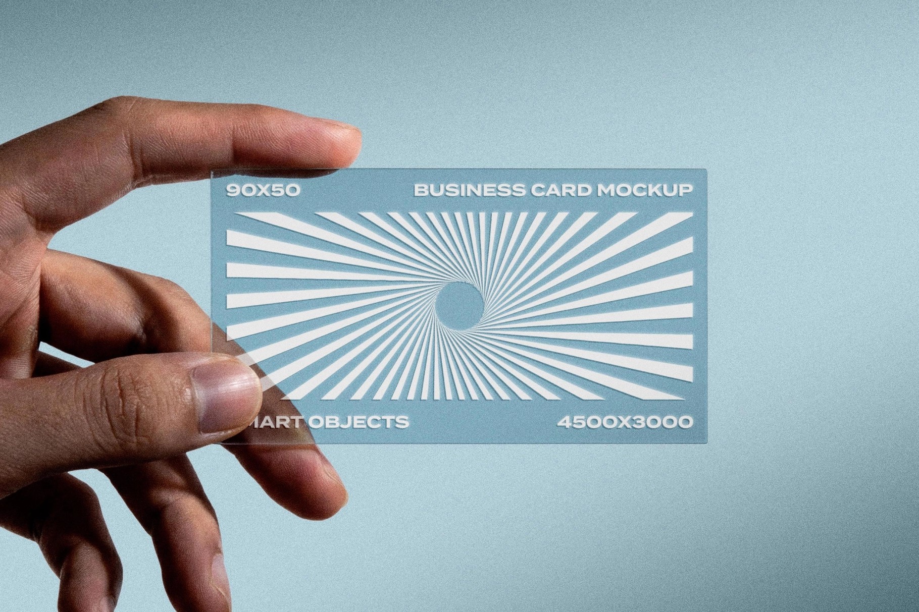 90x50 Transparent Acrylic Business Card Mockup