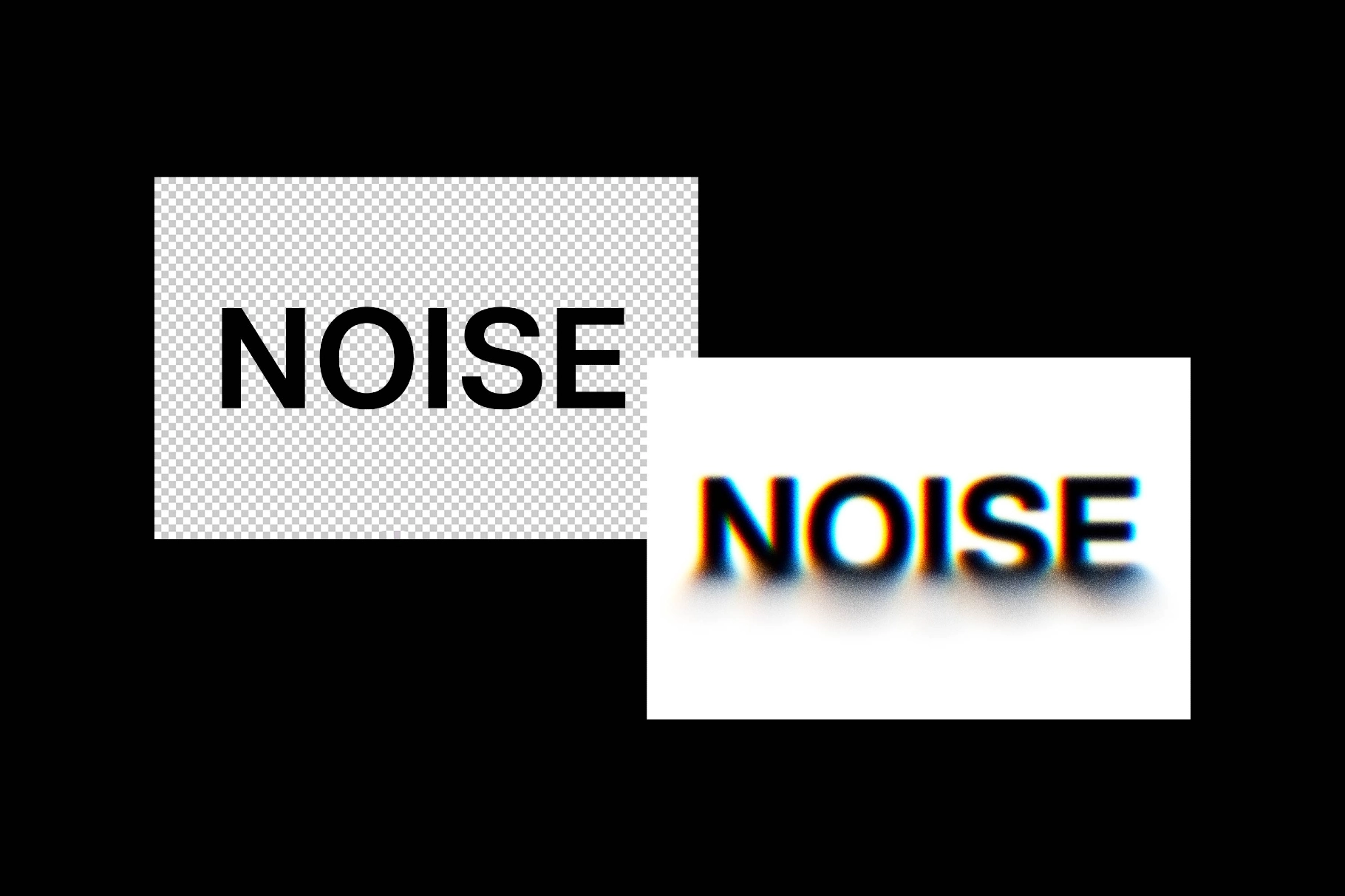 Anaglyph Grainy Blur Effect