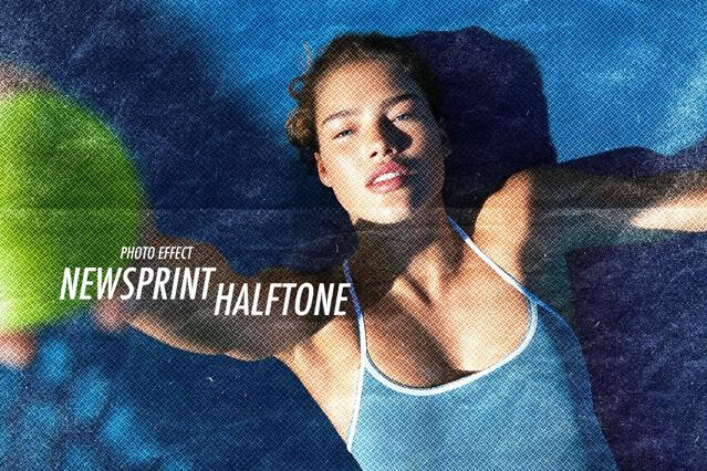 Newsprint Halftone Photo Effect