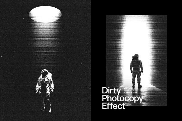 Dirty Photocopy Poster Photo Effect