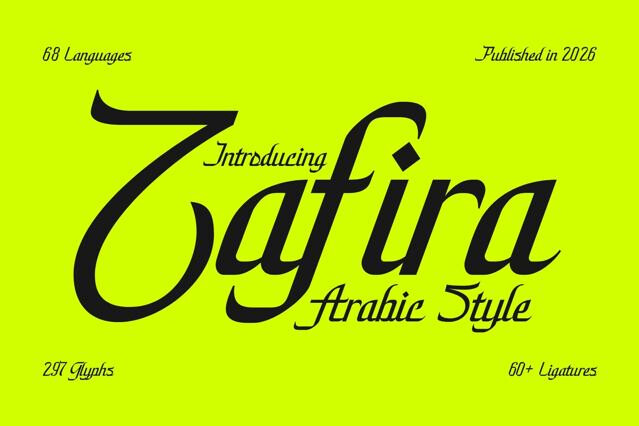 Zafira - Arabic Inspired Font