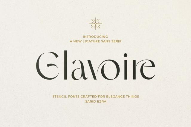 Glavoire - Elegant Stencil Sans Font