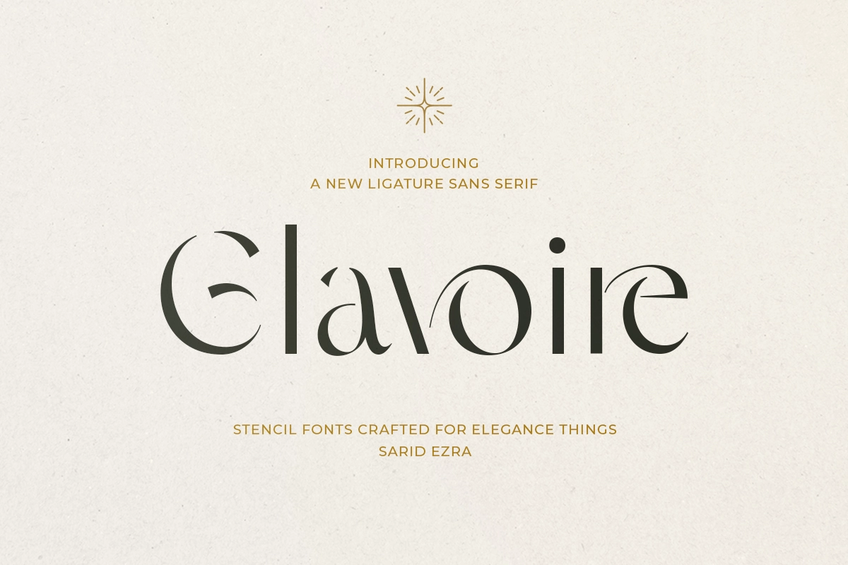 Glavoire - Elegant Stencil Sans Font