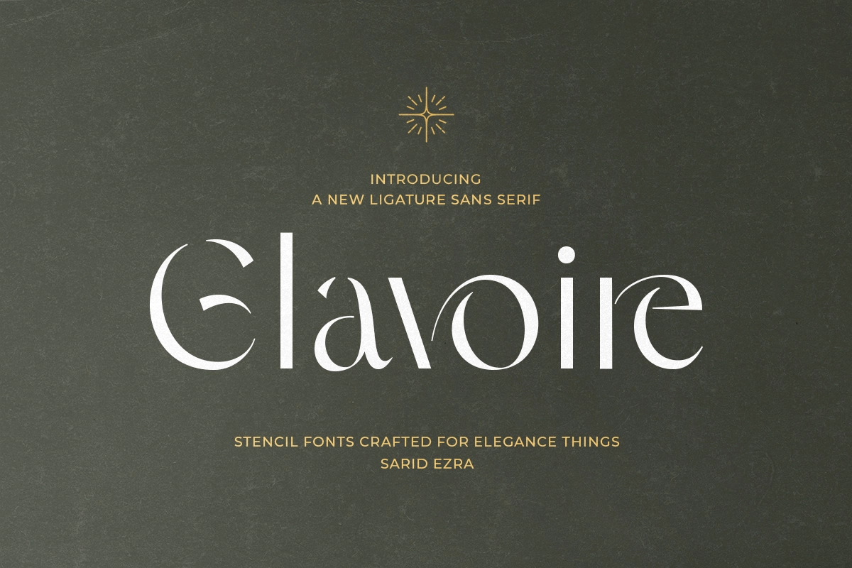 Glavoire - Elegant Stencil Sans Font