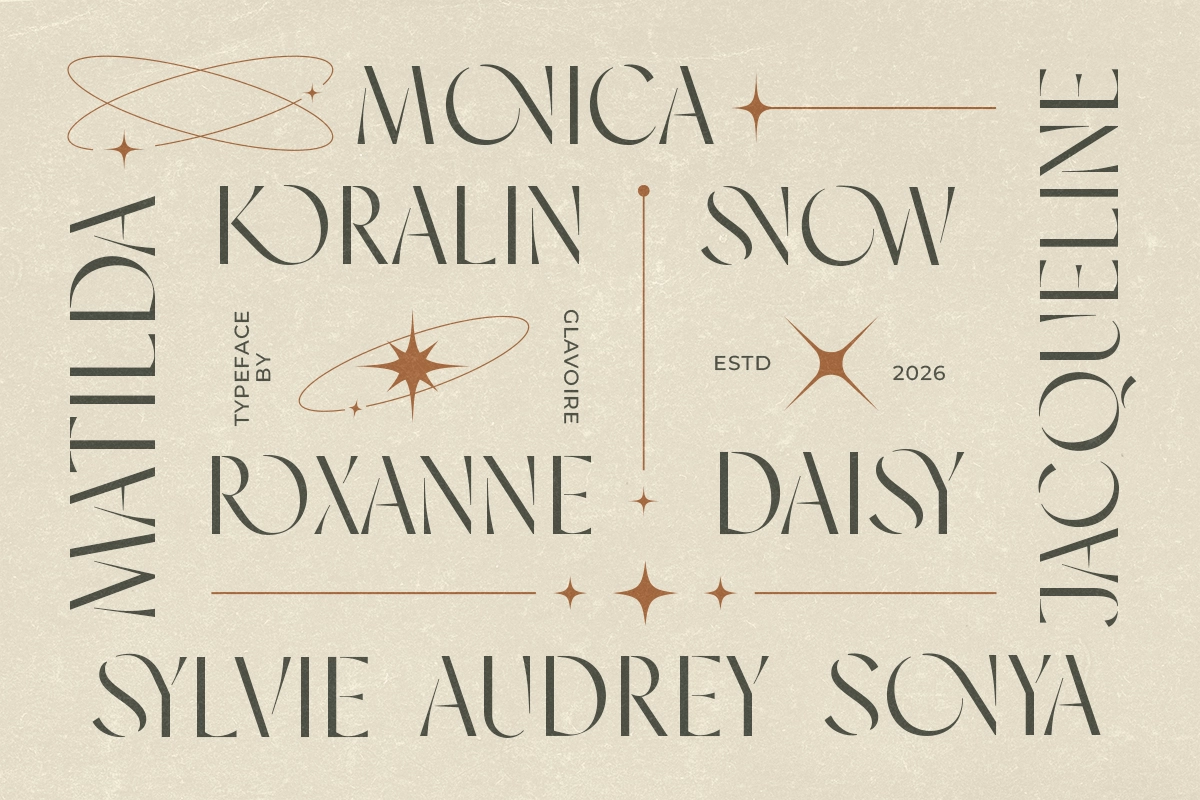 Glavoire - Elegant Stencil Sans Font