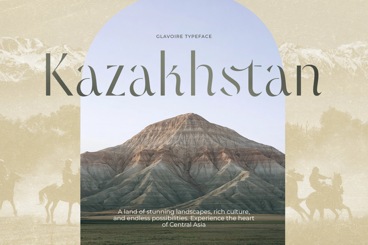 Glavoire - Elegant Stencil Sans Font