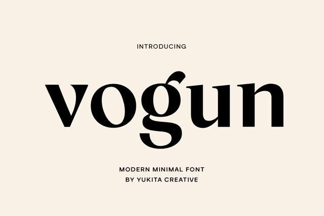 Vogun - Minimal Modern Serif Font