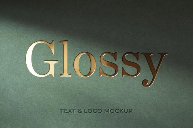 Glossy Debossed Logo Mockup