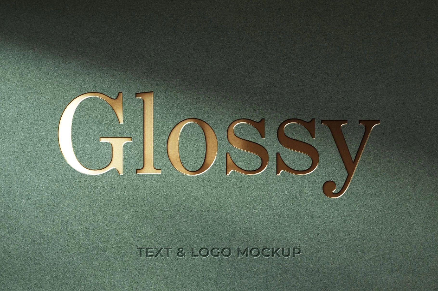 Glossy Debossed Logo Mockup