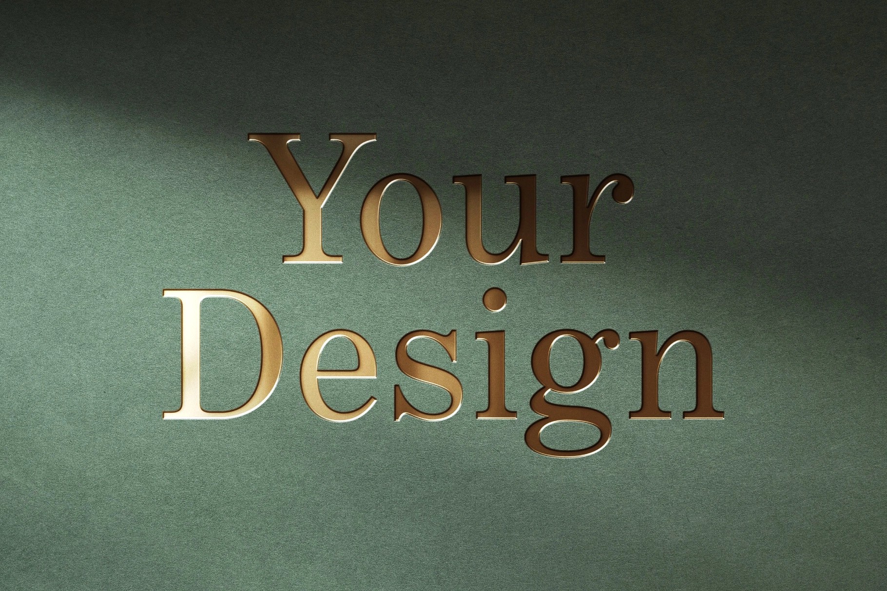 Glossy Debossed Logo Mockup