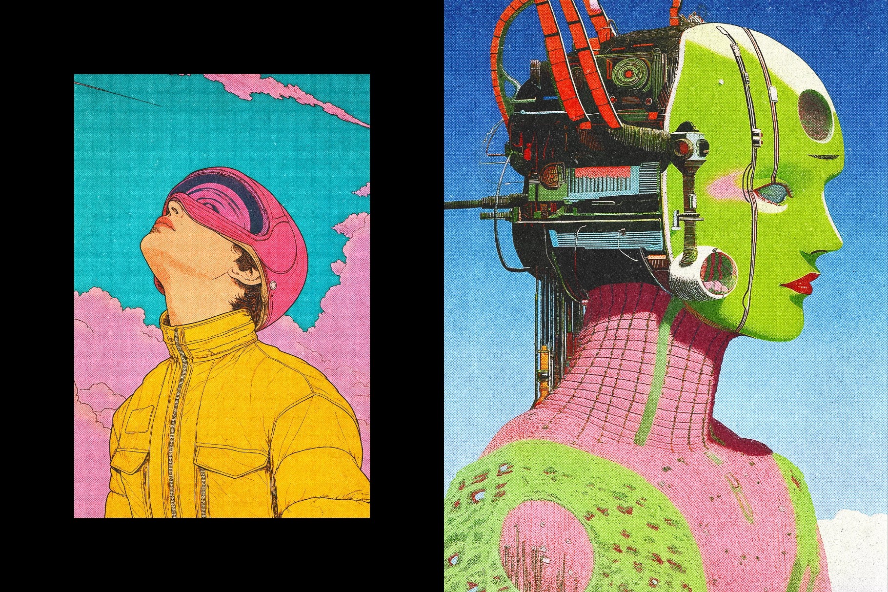 Halftone Print Photo Effect