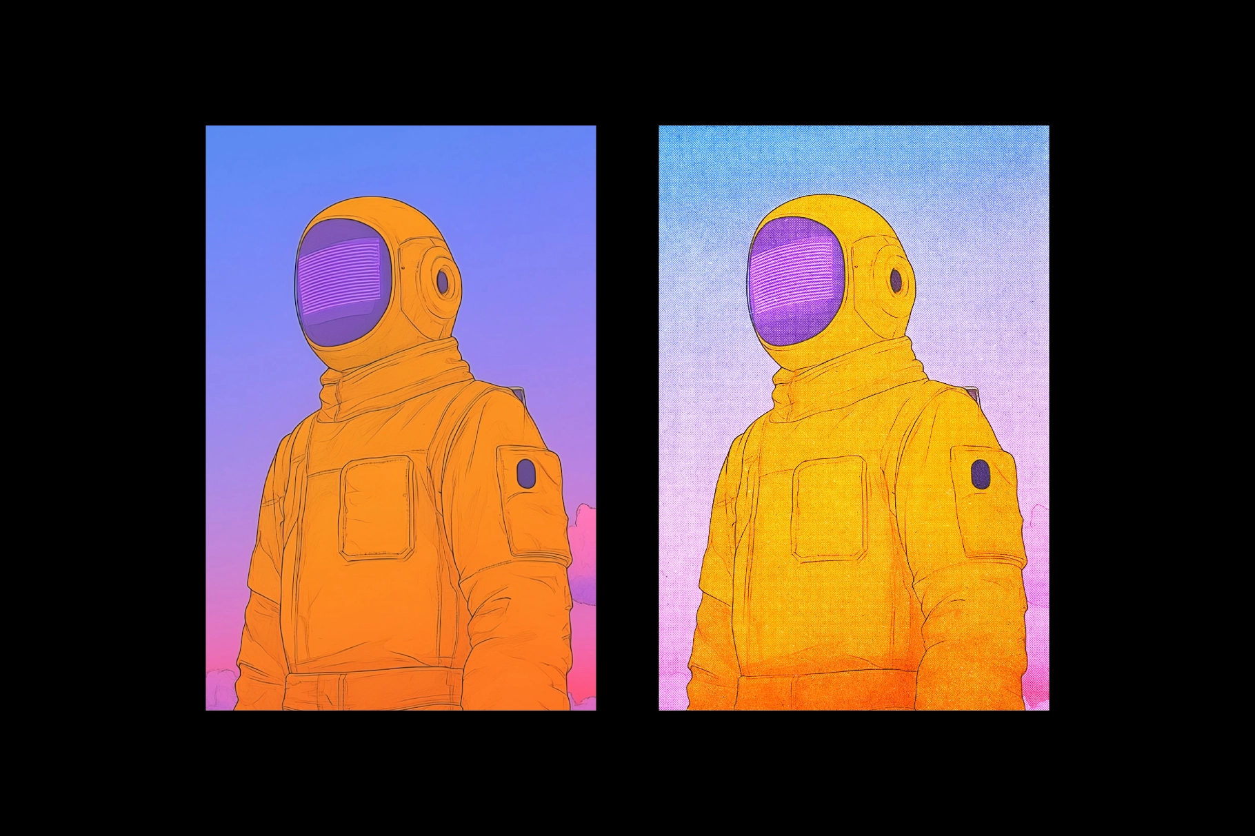 Halftone Print Photo Effect