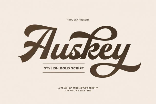 Auskey - Bold Script Font