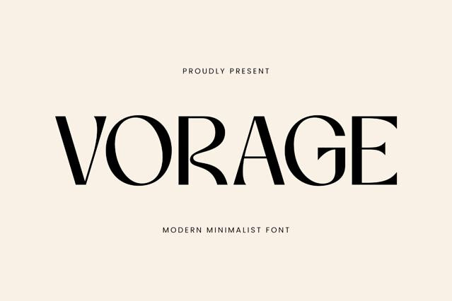 Vorage – Elegant Luxury Serif Font