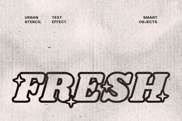 Urban Stencil Text Effect