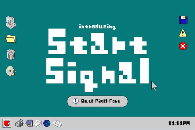 Start Signal - Cute Pixel Font