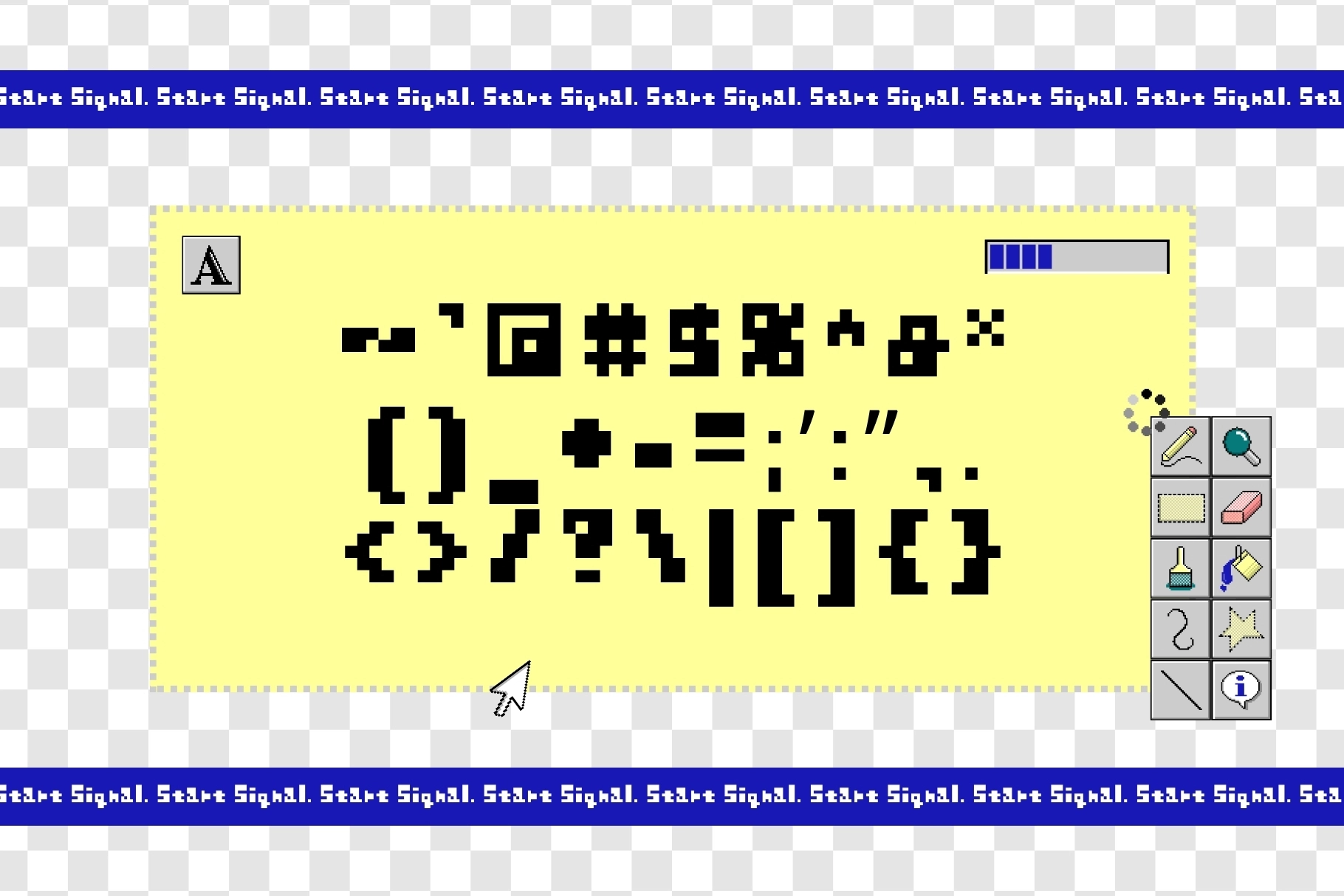 Start Signal - Cute Pixel Font
