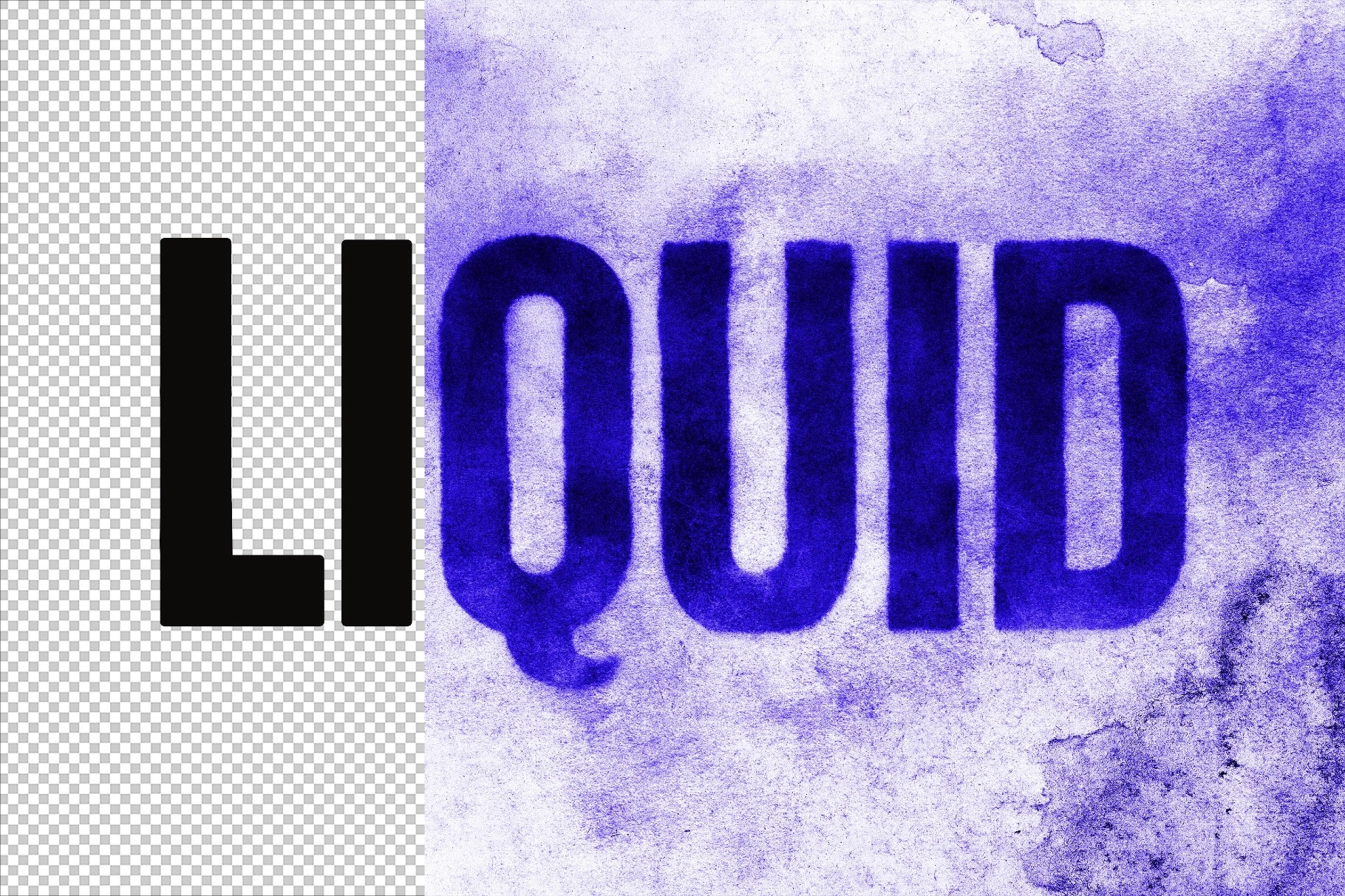 Watercolor Painted Text Effect